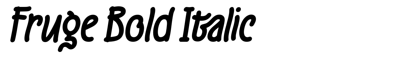 Fruge Bold Italic